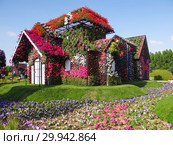 Парк цветов в Дубае (Dubai Miracle Garden). Объединённые Арабские Эмираты (2014 год). Редакционное фото, фотограф Сергей Афанасьев / Фотобанк Лори