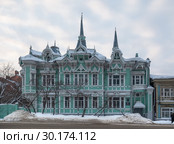 Томск. Дом архитектора С. В. Хомича. Комитет по лицензированию Томской области. Улица Белинского (Офицерская), 19 (2018 год). Редакционное фото, фотограф Алексей Шаповалов (Стерх) / Фотобанк Лори