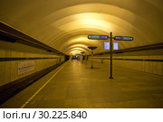 Санкт-Петербург. Метрополитен. Вестибюль станции "Обухово" (2019 год). Редакционное фото, фотограф Литвяк Игорь / Фотобанк Лори