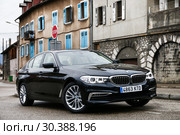 BMW 520d (2019 год). Редакционное фото, фотограф Art Konovalov / Фотобанк Лори
