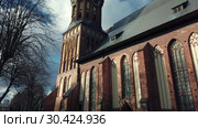 Cathedral at the Kant Island at day time exterior (2019 год). Стоковое видео, видеограф Антон Гвоздиков / Фотобанк Лори