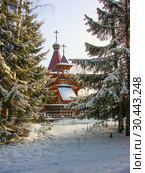 Церковь Серафима Саровского. Новоуральск. Свердловская область (2012 год). Стоковое фото, фотограф Сергей Афанасьев / Фотобанк Лори