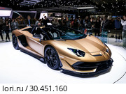 Lamborghini Aventador LP770-4 SVJ Roadster (2019 год). Редакционное фото, фотограф Art Konovalov / Фотобанк Лори