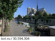 Собор Парижской Богоматери (Нотр-Дам-де-Пари), Париж (2006 год). Стоковое фото, фотограф Евгений Ковалев / Фотобанк Лори