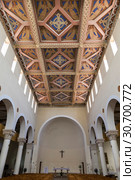 Interior of the monastery of Virgin Mary and the Ark of the Covenant, Abu Ghosh, Israel (2018 год). Редакционное фото, фотограф Наталья Волкова / Фотобанк Лори
