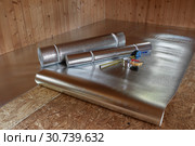 Floor heating installation. Стоковое фото, фотограф Мельников Дмитрий / Фотобанк Лори