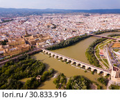 Cordoba with Roman Bridge over the Guadalquivir and the Mosque-Cathedral (2019 год). Стоковое фото, фотограф Яков Филимонов / Фотобанк Лори