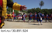 Parade of historical units of Catalan armies passed on National Day of Catalonia in Parc de la Ciutadella (2018 год). Редакционное видео, видеограф Яков Филимонов / Фотобанк Лори