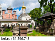 Соборные храмы в честь иконы Богородицы, именуемой Донской (Малый и Большой соборы). Донской монастырь. Москва (2019 год). Стоковое фото, фотограф Александр Щепин / Фотобанк Лори