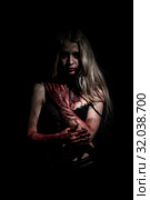 Pale bloody woman. Стоковое фото, фотограф Art Konovalov / Фотобанк Лори