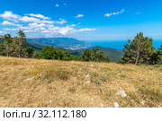 Natural landscape on Mount Ah-Petri in Crimea (2019 год). Стоковое фото, фотограф Володина Ольга / Фотобанк Лори