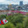 Vladivostok, Primorsky Krai, Russia, 09.06.2019, the cruise liner Costa Serena during the Eastern economic forum stands at the pier on the background of flags, the Cathedral and the Golden horn Bay. Стоковое фото, фотограф Василий Князев / Фотобанк Лори