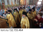 Архиерейское богослужение в Николо-Пешношском монастыре (2019 год). Редакционное фото, фотограф Дмитрий Неумоин / Фотобанк Лори