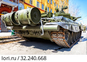 Russian army main battle tank T-72B3M (2018 год). Редакционное фото, фотограф FotograFF / Фотобанк Лори