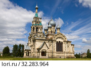 Спасская церковь в селе Кукобое, Ярославская область (2014 год). Стоковое фото, фотограф Солодовникова Елена / Фотобанк Лори