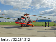 Международный авиационно-космический салон МАКС-2019. Ми-8 АМТШ - российский транспортно-штурмовой вертолет. Редакционное фото, фотограф Игорь Долгов / Фотобанк Лори