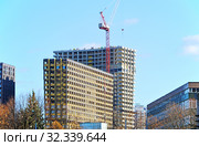 Строительство ЖК "Дискавери (Discovery)" в Москве (2019 год). Редакционное фото, фотограф Александр Замараев / Фотобанк Лори