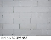 Фон. Стена из газобетонных блоков. Стоковое фото, фотограф Александр Романов / Фотобанк Лори