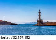 Old Venetian lighthouse in Chania on the island of Crete, Greece (2019 год). Стоковое фото, фотограф photoff / Фотобанк Лори