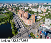 Москва, район Коптево, перекрёсток улиц Большая Академическая и Михалковская (2019 год). Стоковое фото, фотограф glokaya_kuzdra / Фотобанк Лори