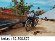 Motorbike, scooter, traditional two wheels transport in Asia. Стоковое фото, фотограф Aleksejs Bergmanis / Фотобанк Лори