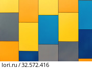 Wall from multi-colored panels background. Стоковое фото, фотограф Акиньшин Владимир / Фотобанк Лори