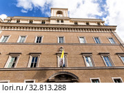Pontifical Gregorian University (Gregoriana) Building Facade in Rome, Italy (2019 год). Стоковое фото, фотограф Евгений Ткачёв / Фотобанк Лори