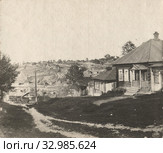 Русская деревня. Дом Бобкова Н.З, на месте дома Лифанова Н.П. Район Заива, улица больничная. май 1934. Стоковое фото, фотограф Retro / Фотобанк Лори