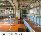 Матросский кубрик, корабль-музей крейсер "Михаил Кутузов", город Новороссийск (2019 год). Редакционное фото, фотограф Вячеслав Палес / Фотобанк Лори