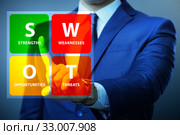 SWOT technique concept for business. Стоковое фото, фотограф Elnur / Фотобанк Лори