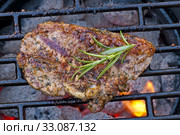 lamb chop on the charcoal grill. Стоковое фото, фотограф Hans-Joachim Schneider / PantherMedia / Фотобанк Лори