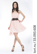 Sensual young woman in trendy dress posing. Стоковое фото, фотограф Iryna Hramavataya / PantherMedia / Фотобанк Лори