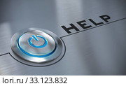 Online Assistance, Help Button. Стоковое фото, фотограф Olivier Le Moal / PantherMedia / Фотобанк Лори