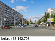 Novo-Sadovaya street in Samara in the summer (2019 год). Редакционное фото, фотограф Дмитрий Тищенко / Фотобанк Лори