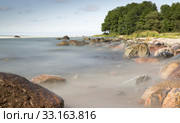 Rocks in Ocean with Trees. Стоковое фото, фотограф Niklas Emmoth / PantherMedia / Фотобанк Лори