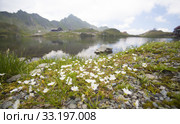 High mountain landscape with glacier lake. Стоковое фото, фотограф Erika Eros / Smarterpix / Фотобанк Лори
