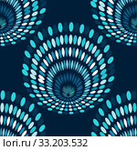 Blue chandelier vintage abstract background seamless pattern. Стоковое фото, фотограф Elena Kozyreva / PantherMedia / Фотобанк Лори