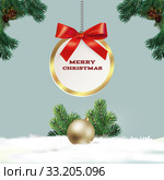 greeting Christmas card. Стоковое фото, фотограф Andrey Lipinskiy / PantherMedia / Фотобанк Лори