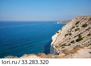Petra of Romiou coast of the island as seen from the cliff viewpoint. Kouklia. Cyprus (2018 год). Стоковое фото, фотограф Сергей Пристяжнюк (Serg Zastavkin) / Фотобанк Лори