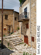The white ladder street of Pano Lefkara village. Larnaca District. Cyprus (2018 год). Стоковое фото, фотограф Сергей Пристяжнюк (Serg Zastavkin) / Фотобанк Лори
