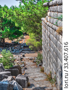 Ancient Greek city Priene on the western coast of Turkey (2019 год). Стоковое фото, фотограф Sergii Zarev / Фотобанк Лори