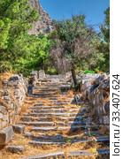Ancient Greek city Priene on the western coast of Turkey (2019 год). Стоковое фото, фотограф Sergii Zarev / Фотобанк Лори