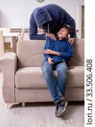 Child abduction concept with young boy. Стоковое фото, фотограф Elnur / Фотобанк Лори