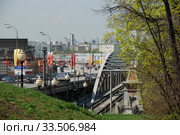 Андреевский железнодорожный мост. Третье Транспортное Кольцо - ТТК. Гагаринский район. Город Москва (2010 год). Редакционное фото, фотограф lana1501 / Фотобанк Лори