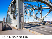Мост Большеохтинский (Императора Петра Великого). Санкт-Петербург (2020 год). Стоковое фото, фотограф Сергей Афанасьев / Фотобанк Лори