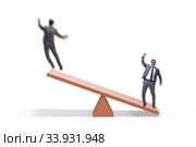 Competition concept with businessman and seesaw. Стоковое фото, фотограф Elnur / Фотобанк Лори