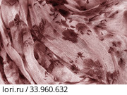 patterned crumpled fabric texture background. Стоковое фото, фотограф Nataliia Zhekova / Фотобанк Лори