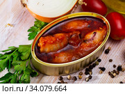 Stuffed squids in American sauce. Стоковое фото, фотограф Яков Филимонов / Фотобанк Лори