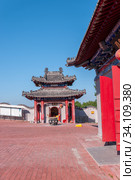 China, Heihe, July 2019: Taoist temple outside the city in Heihe in the summer. Редакционное фото, фотограф Катерина Белякина / Фотобанк Лори