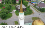 Мечеть в городе Серове. Вид сверху. Россия. Стоковое видео, видеограф Евгений Ткачёв / Фотобанк Лори